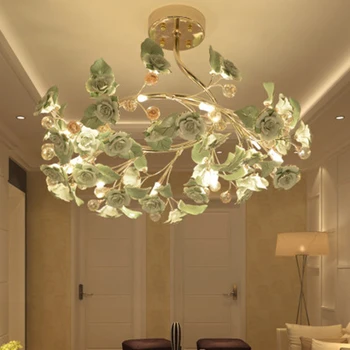 

European Ceramics Crystal LED Bathroom Fixtures Modern Creative Design Ceiling Lamps Living Dining Room Indoor Decor Lighting