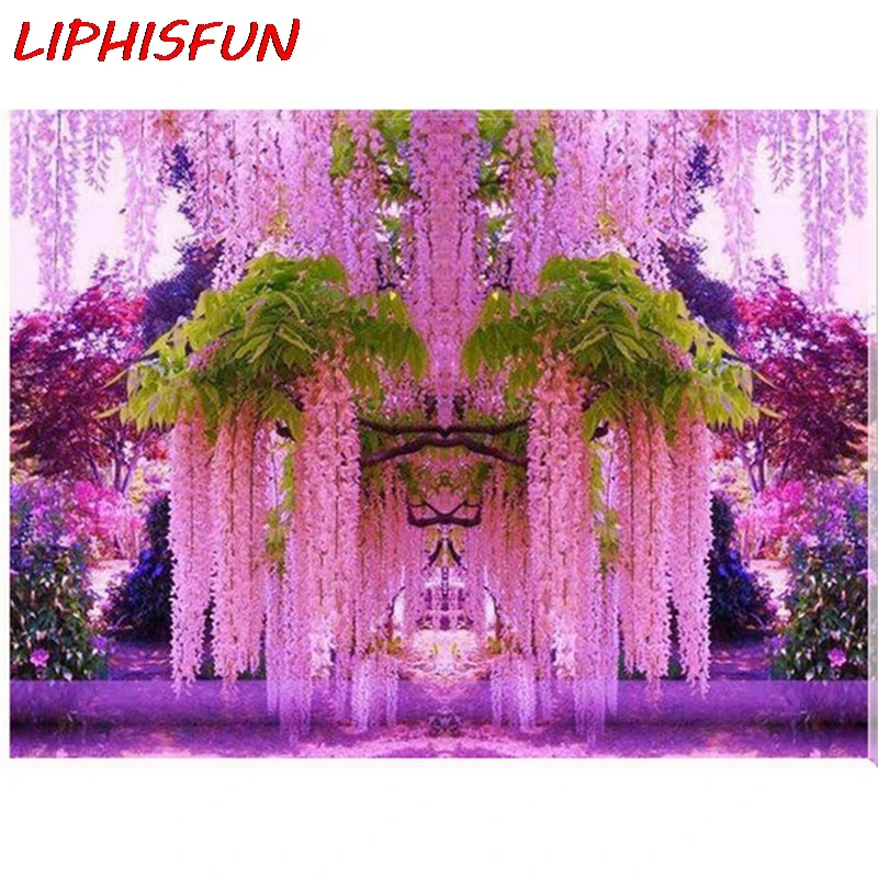 LIPHISFUN полная дрель алмазная живопись ручная вышивка крестиком Стразы