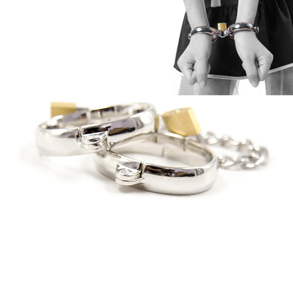 Фиксаторы для лодыжек camaTech металлические с замком из нержавеющей стали БДСМ-игр