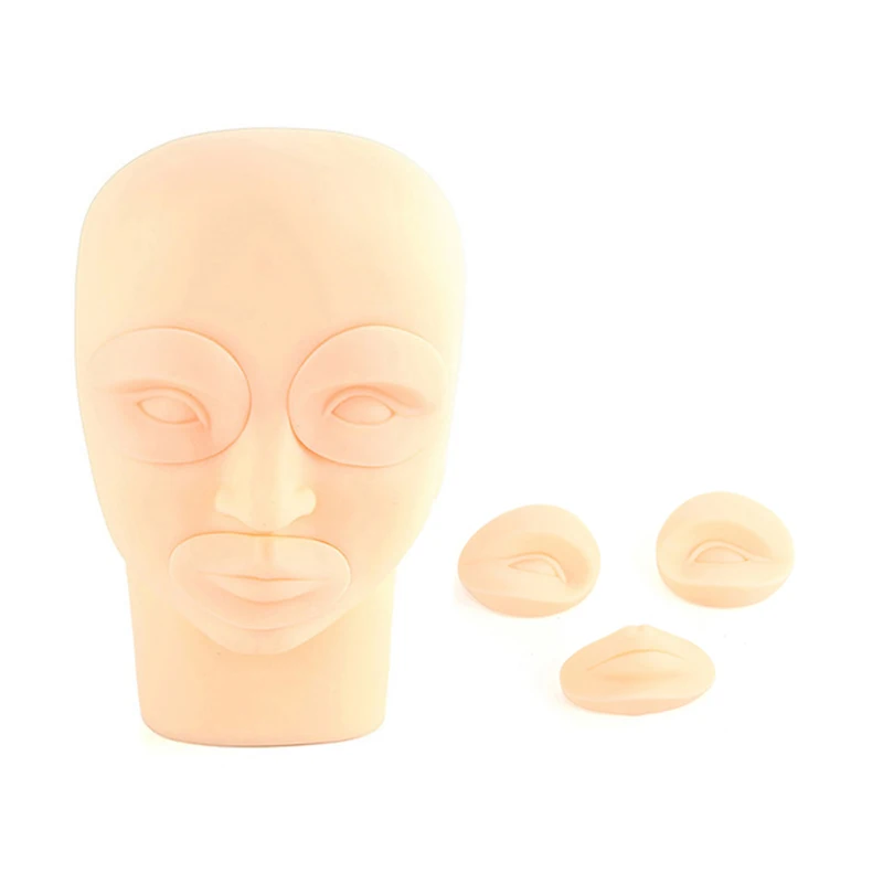 ABVP New Tattoo Practice Fake Skin Head Professional Tattoo Practice Silicone 3D Practice Skin Mannequin Cosmetic