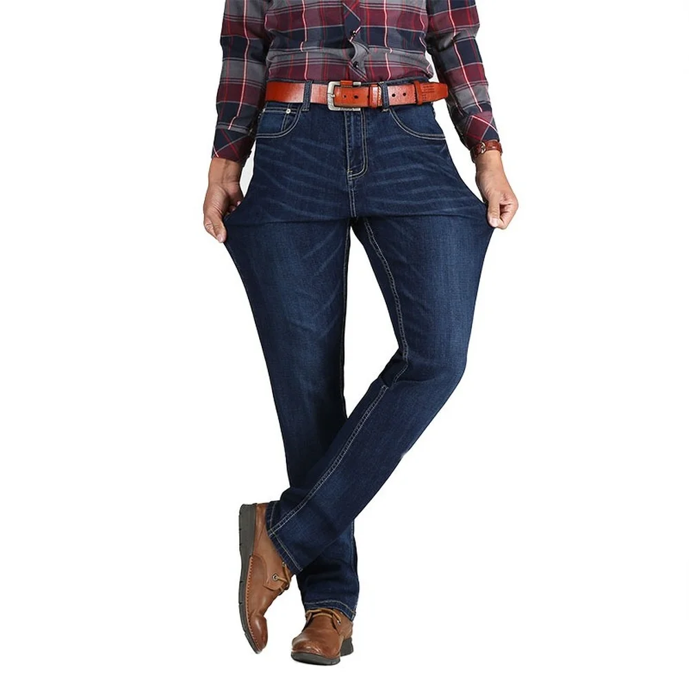 Jeans Casual Mens Classic Cotton Jeans Stretch Male Business Denim Pants Slim Fit Brand Overalls for Men Size 38 40 42 men jeans,mens jeans,jeans trousers,denim trousers,business jeans,mens casual trousers