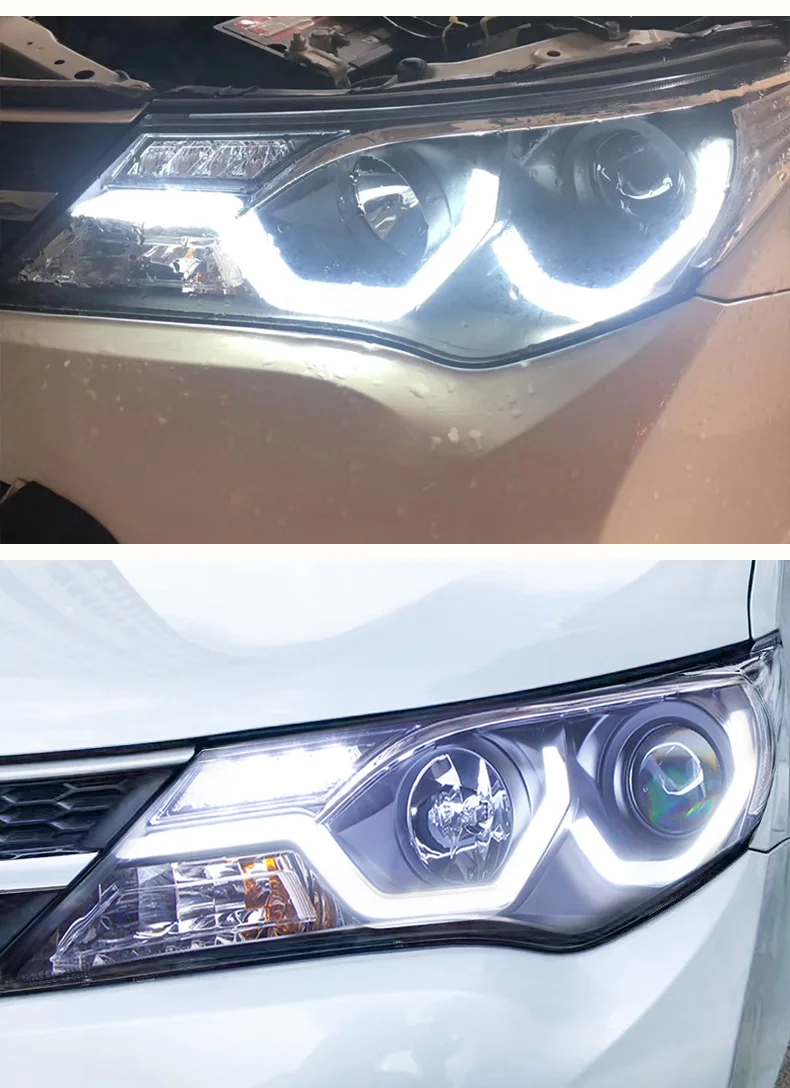Фара для автомобиля Toyota RAV4- головной светильник с орлиным глазом противотуманный светильник s дневной ходовой светильник DRL H7 светодиодный Биксеноновая лампа автомобильные аксессуары