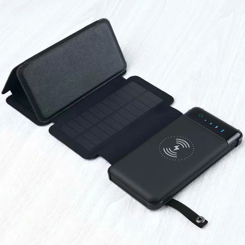 12000mah солнечный банк питания водонепроницаемый Qi Беспроводное зарядное устройство для samsung S9 iPhone X 8 plus Беспроводное зарядное устройство 2 USB зарядное устройство