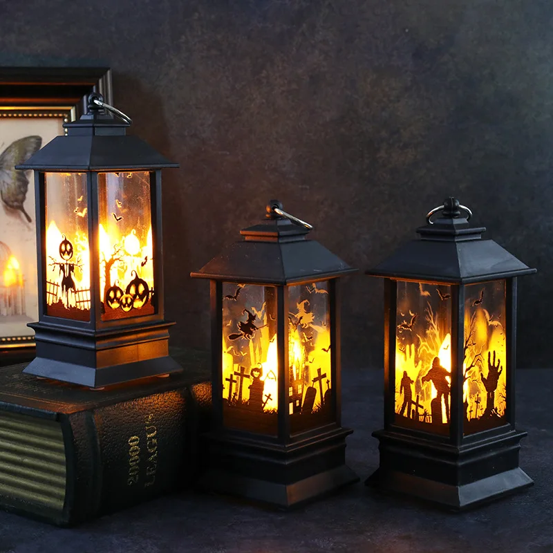 

Halloween Pumpkin Decoration Light Candle Lamp Tealight Lantern Halloween Bat Ghost For Home Haloween Party Decor Light navidad