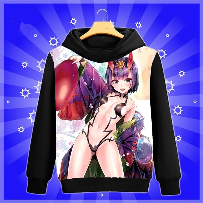 19 Крутая аниме-Толстовка Fate/Grand Order Shuten-douji Косплей Толстовка с капюшоном Мода Весна Осень Мужчины Женщины пуловер пальто - Цвет: 19