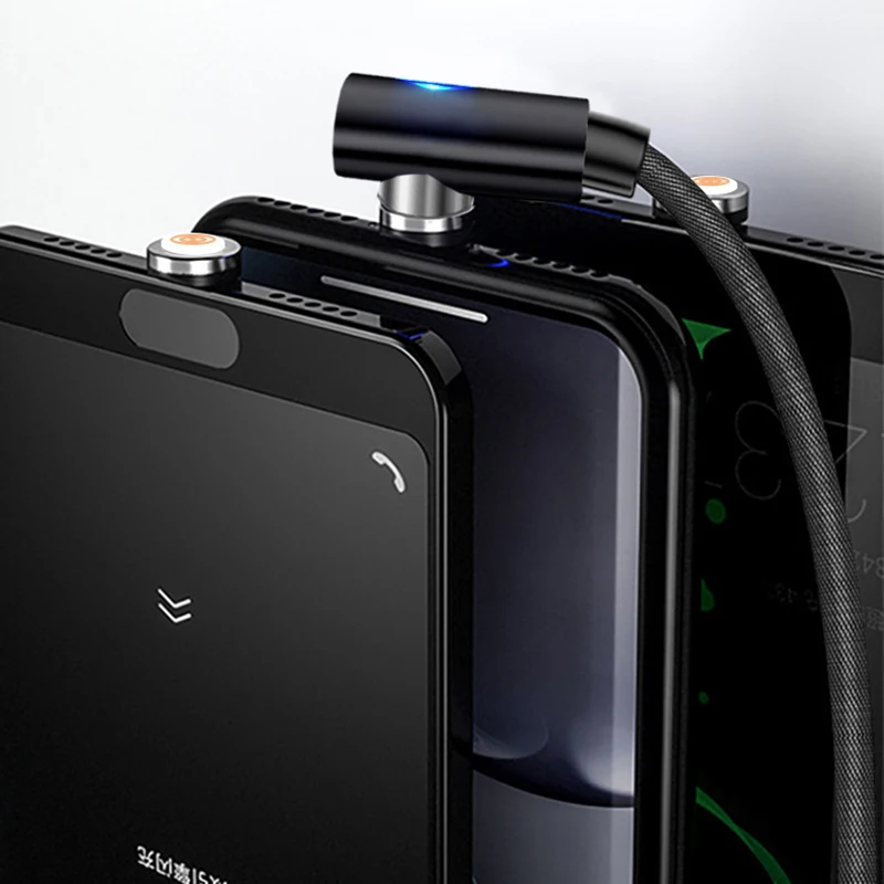 90 градусов Магнитный Micro Usb кабель для зарядки Угловой Usb type C кабель для быстрой зарядки для IPhone X Xr 8 7 6s Plus для samsung