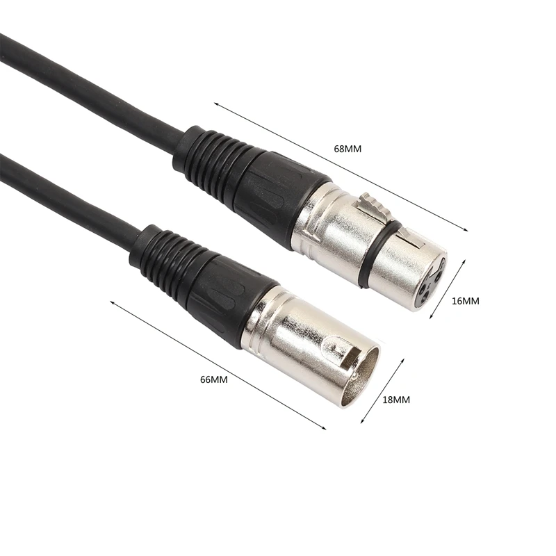 AAAE Top-6Ft патч-кабель шнуры-Xlr папа-Xlr мама-сбалансированный Змеиный шнур-10 пакет черный