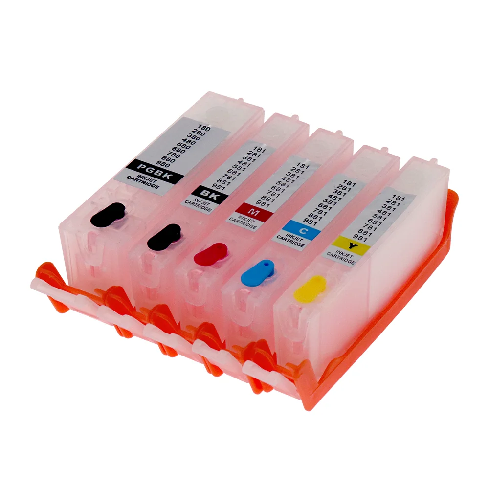 Cartucho de Tinta Recarregável com Chips Arc Pgi580 Cli-581 Canon Ts6150 Ts8150 Ts9150 Ts9550 Ts8250 Ts705 Ts8350 Ts6350 Pcs - Imagem 5