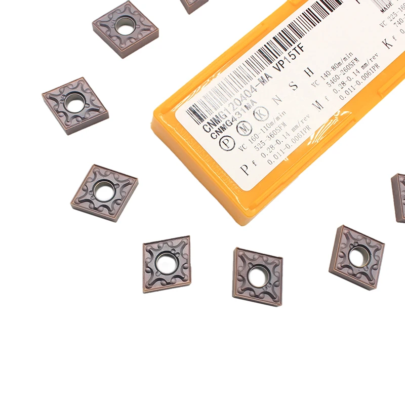 

10PCS CNMG120404 MA VP15TF External Turning Tools Carbide insert Lathe cutter Tool turning insert