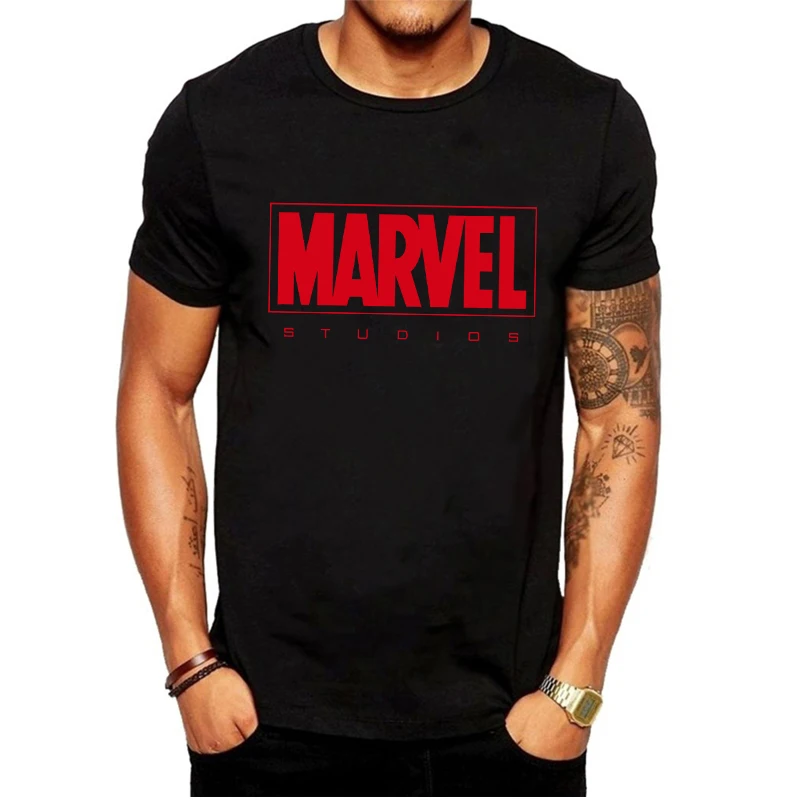 LUSLOS, модная мужская футболка, Мстители, Marvel, футболка, повседневная, круглый вырез, мужские топы для мальчиков, футболки, белые, черные, Мужская футболка, уличная одежда