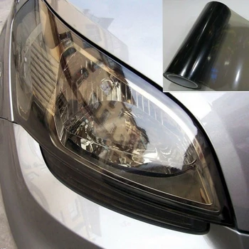 

Yachts Light Cover Film PVC 1pc Gloss Black Smoke 40 x150cm Headlight Protector Replacement
