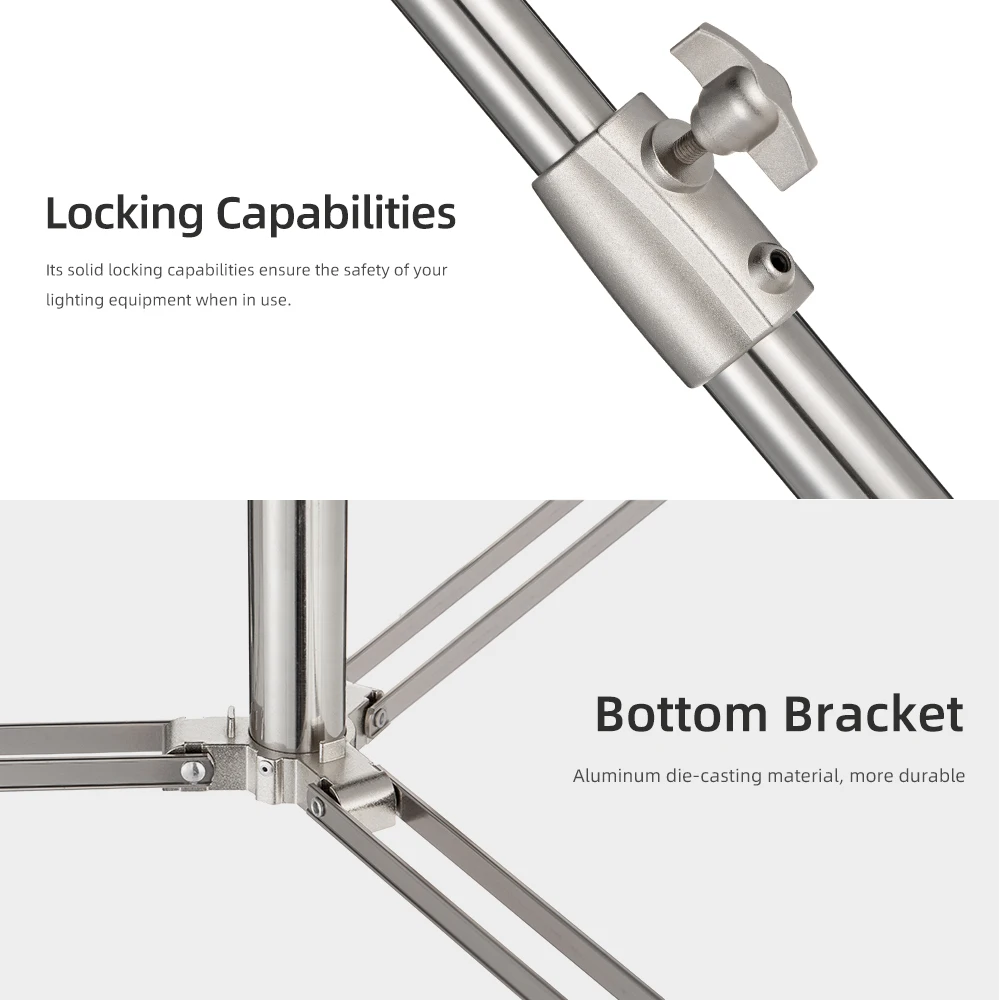 Сверхмощный светильник из нержавеющей стали 2,7 м, штатив с подставкой для фотостудии, софтбокс, видео вспышка, зонты, отражатель, светильник ing