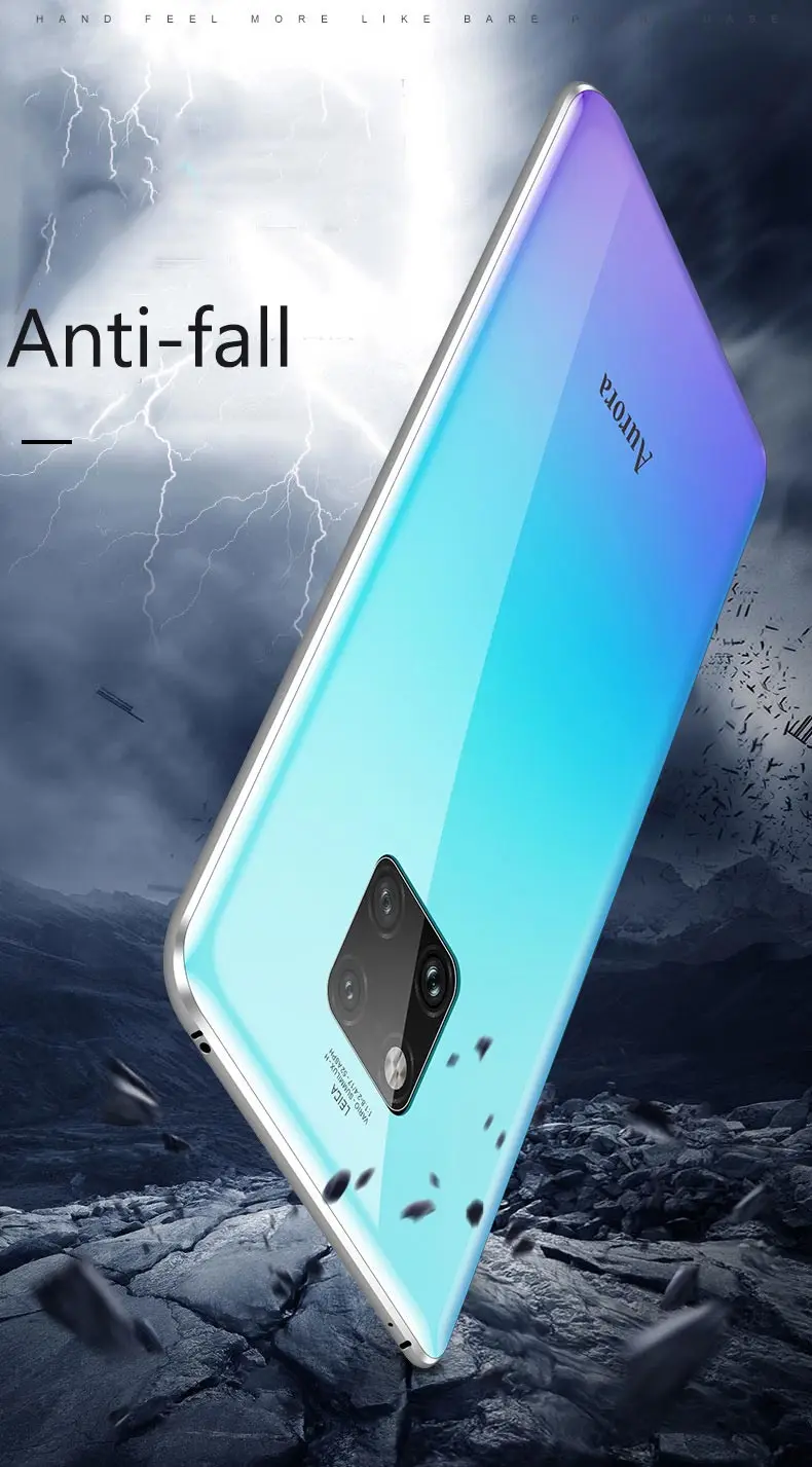 Для huawei mate 20 Pro mate 20 чехол все включено Металл изогнутый градиент закаленное стекло ультра-тонкая задняя крышка для huawei mate 20