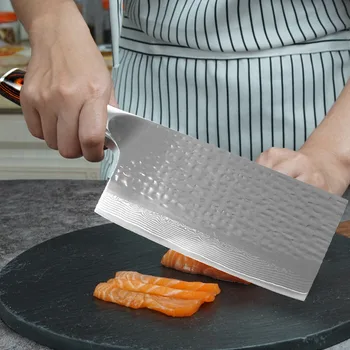 

Japan Kitchen Vegetable Chef Knives Damascus Slicing knife Fish Butcher Knife Chinese Cleaver High Carbon Knives Cleaver Knife