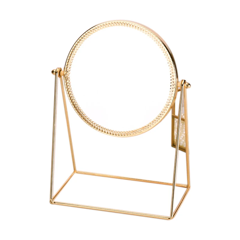 Metal Decorative Mirror Lady Desktop Makeup Mirror Crafts Three-Dimensional Princess Mirror Home Decor Accessories
