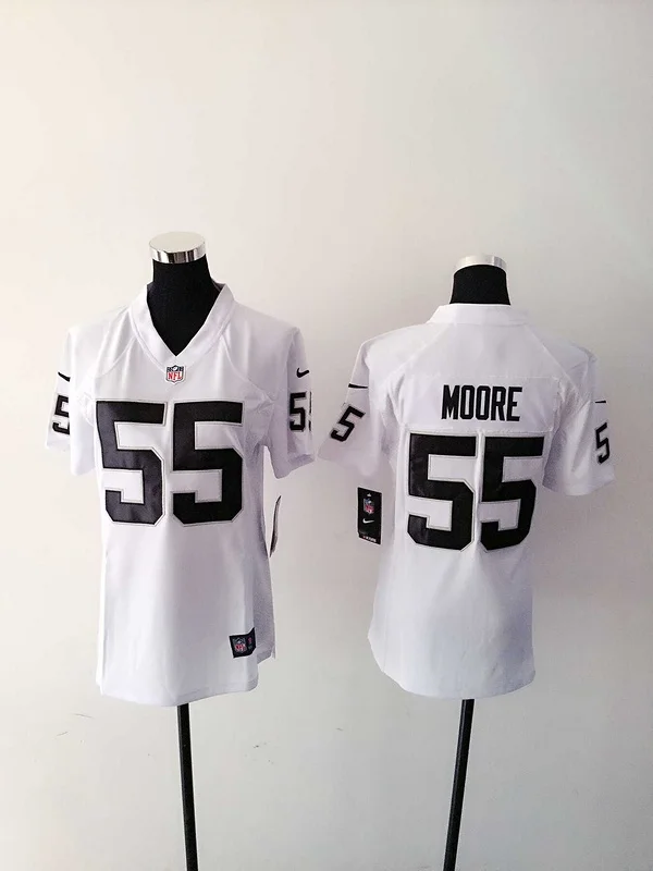 Черный Женские Окленд s, 4 Derek Carr 89 Cooper 24 Charles Woodson 34 Bo Jackson 52 Khalil Mack Jersey - Цвет: Черный