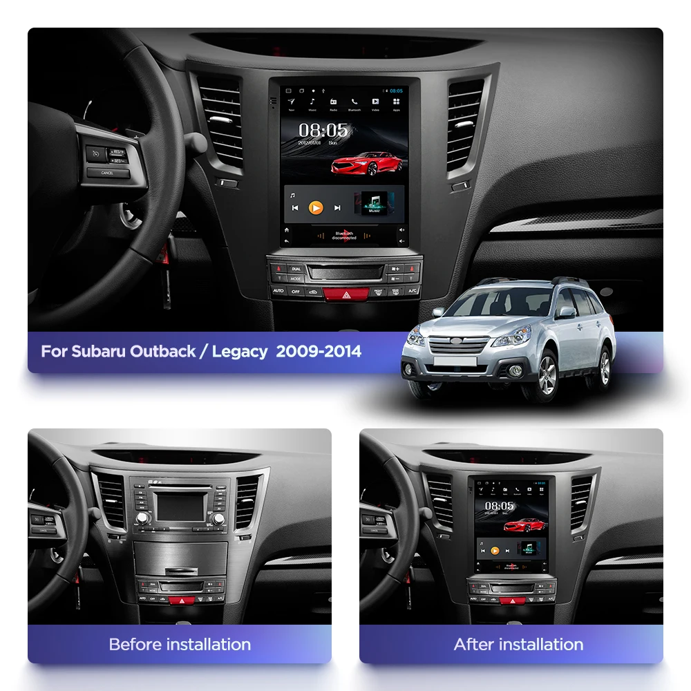 4G Lte вертикальный экран android 9 1 система мультимедийный радиоплеер для Subaru Outback Legacy