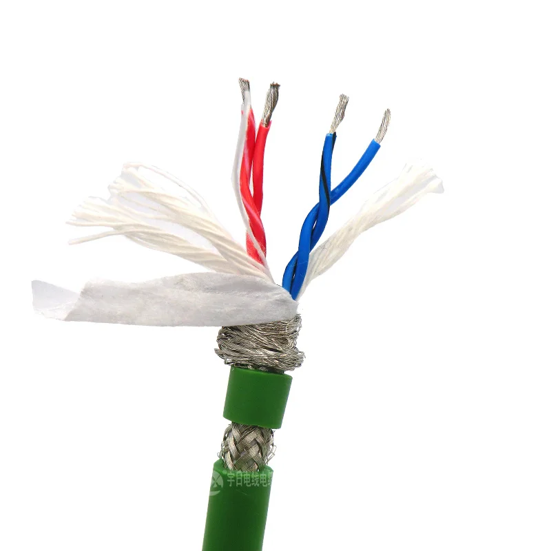 Кабель передачи данных Drag Chain 4 ядра 0 2 мм² 24 22AWG сверхгибкая экранированная витая