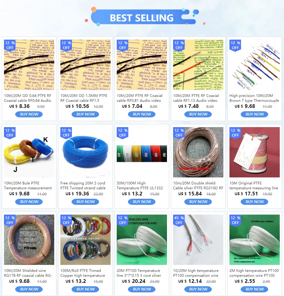 a ácido, 50m 100m, alta temperatura, fio de cobre tingido