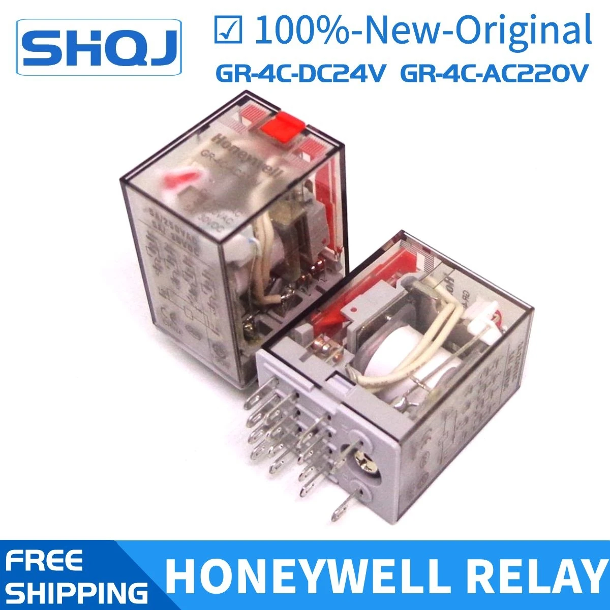 10pcs Honeywell Relay Gr4cdc24v Gr4cac230v 4co 5a 24vdc 230vac Pgr