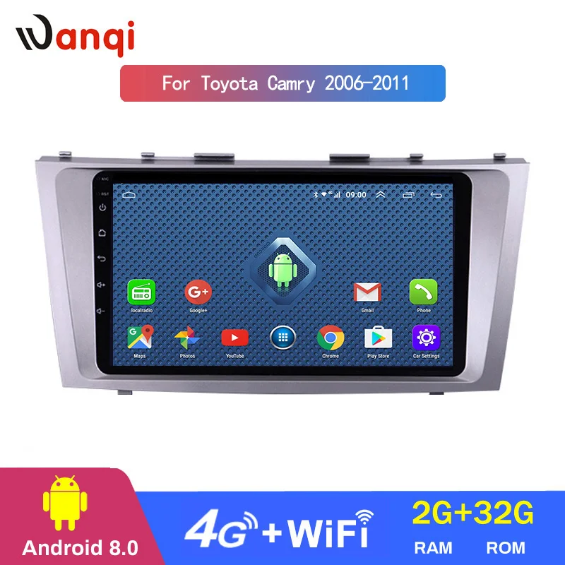 4G Lte все Netcom 9 дюймов 2G ram 32G rom авто радио dvd-плеер Android 8,0 стерео для Toyota Camry 2006-2011 автомобильная навигация
