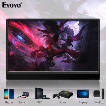 

Eyoyo 12.5" 13.3" 15.6" TYPE C USB C HDMI DP 1080P 4K Ultrathin Portable Monitor Screen for Switch PS4 XBOX Laptop Mobile Phone