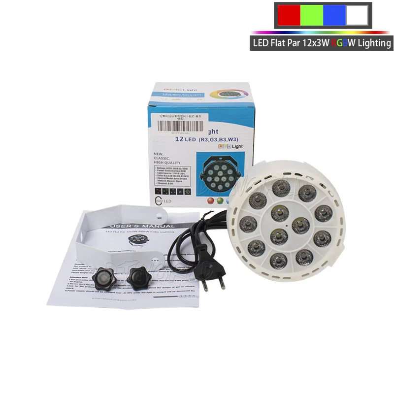 LED12x3 RGBW White DJworld беспроводной пульт дистанционного управления светодиодный плоский Par 12x3W RGBW освещение белый корпус фиолетовый цвет для DJ диско-музыка концертный бальный бар - Цвет: LED12x3 RGBW White