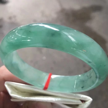 

Only One !55.2MMCertified (Grade A)100% Natural Green Jadeite JADE Bracelet Women Bangle