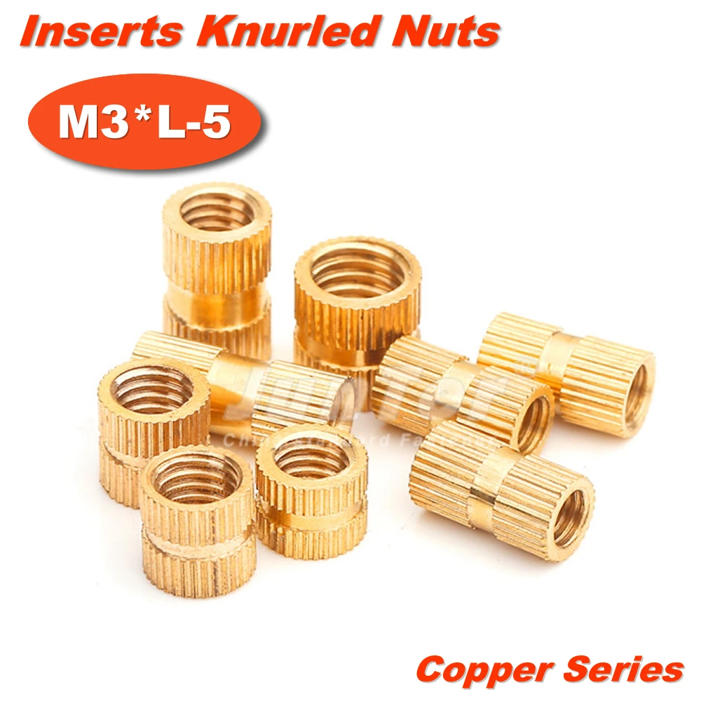 M3*L 5 Injection Copper Nut Copper Inserts Knurled Nut Copper Flower