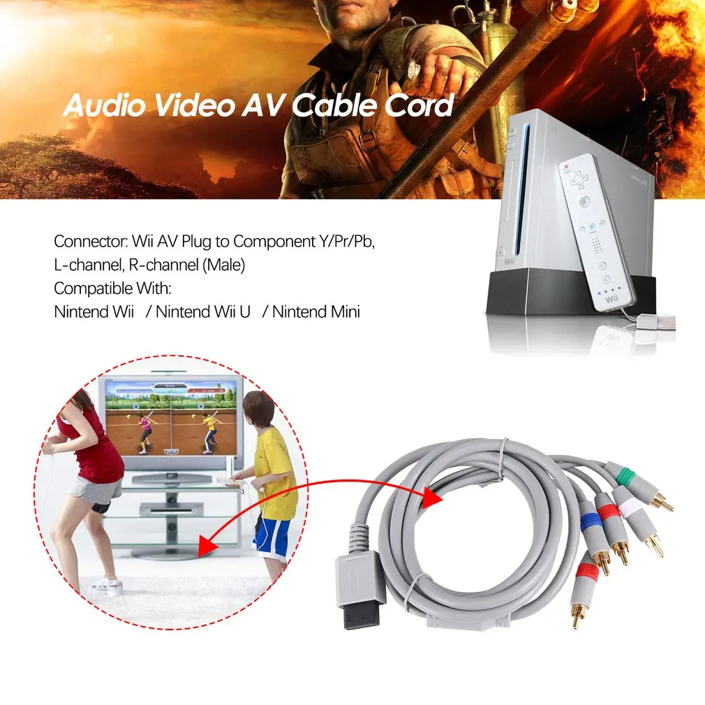 RCA AV A/V для sega Dreamcast Стерео Композитный Аудио Видео ТВ Кабель-адаптер