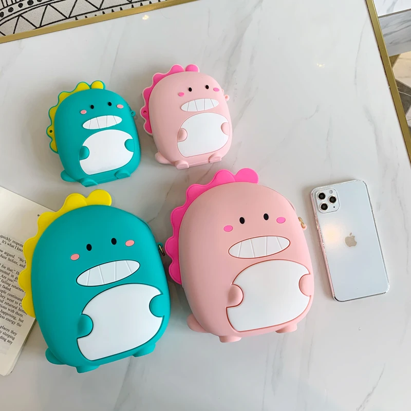 

Cartoon Dinosaur Women's Bags Soft Silicone Messenger Crossbody Bags Creative Fashion Shoulder Bags Portable Clutch Handbags