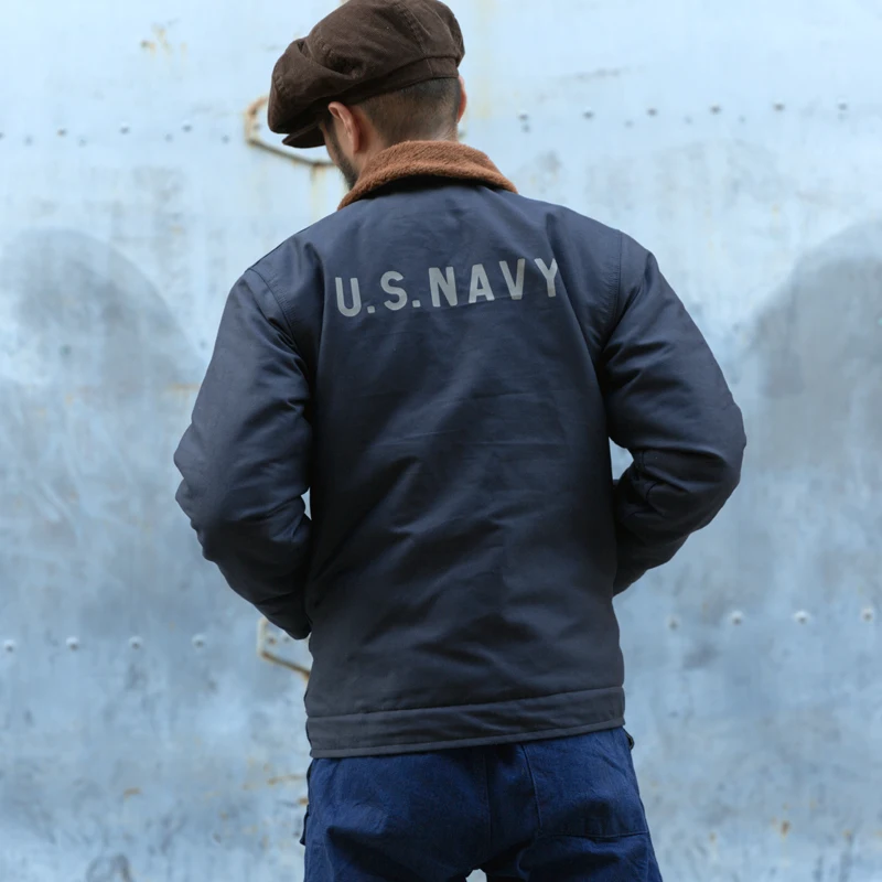 Promotion N1 Read Description ! Asian size Bronson navy jacket deck N1 mans short military thick warm wool jacket 3 colors