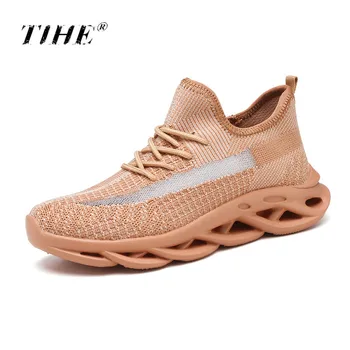 

2019 Light Soft Keep Running Shoes For Men Air Cushion Sport Shoes Breathable Air Mesh Lace Up Walking Jogging Athletic Footwear