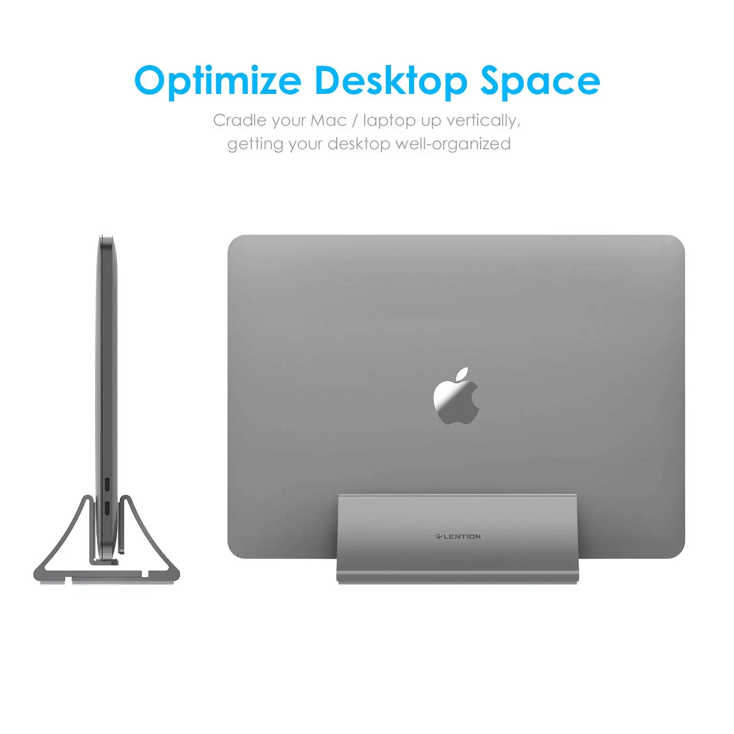 Online Aluminium Raum Saving Vertikale Desktop Stehen für MacBook Air Pro 16 13 15, iPad Pro 12,9, chromebook und 11 zu 17 zoll Laptop