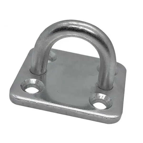 

304 Stainless Steel Sturdy Square Pad Eye Plate, Shade Sail Sailboat Yachts Hardware Parts