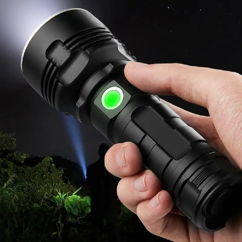 

Super Powerful LED Flashlight Tactical Torch USB Rechargeable Waterproof Lamp Ultra Bright Lantern Camping Outdoor Flashlight