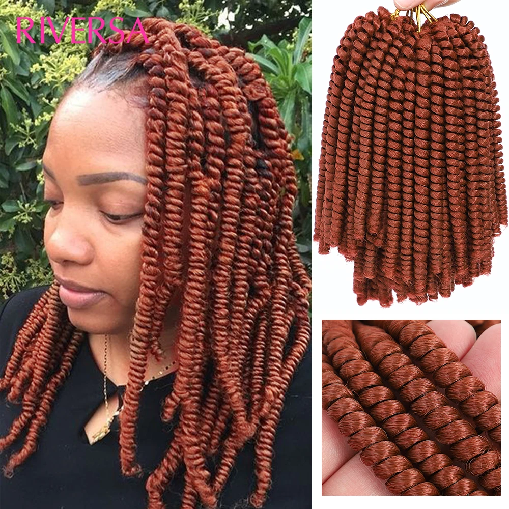 Spring Twist Hair Crochet Hair Braids 1b# Black 350# Copper Red Spring  Twists Crochet Hair To Braids Full Head Afro Curly Hair - Synthetic Braiding  Hair(for Black) - AliExpress