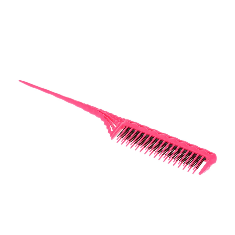 3-Row Teeth Teasing Comb Detangling Brush Rat Tail Comb Adding Volume Back Coming Hairdressing Combs