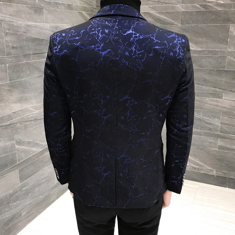 Party Prom Blazer Autumn Men Blazer Jacket Men Slim Fit Business Dress Suit Coat