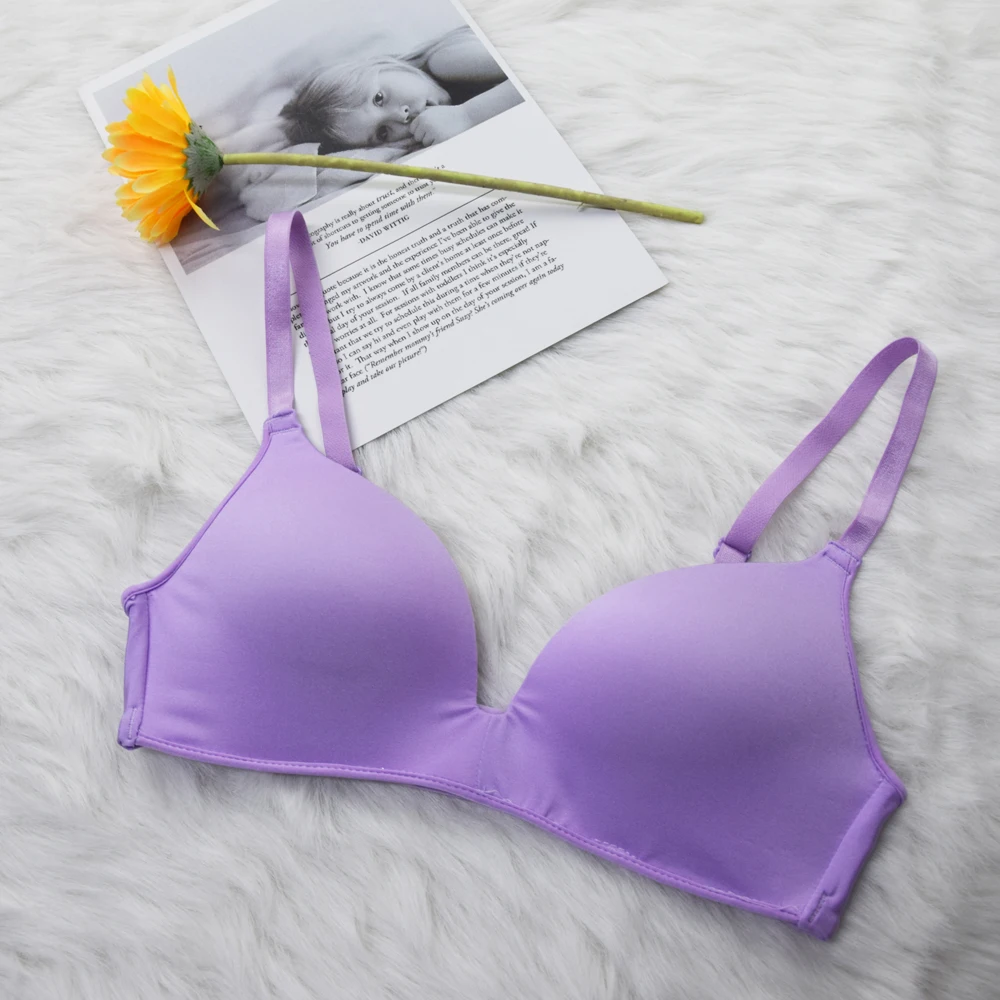Женские бюстгальтеры без косточек Brassiere, сексуальные, бесшовные, с глубоким вырезом и удобной посадкой - Цвет: purple