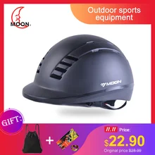 Шлем для верховой езды MOON, шлем для верховой езды, черный полупокрытый шлем для верховой езды, защитный шлем 52-61 см, шлем для верховой езды a50