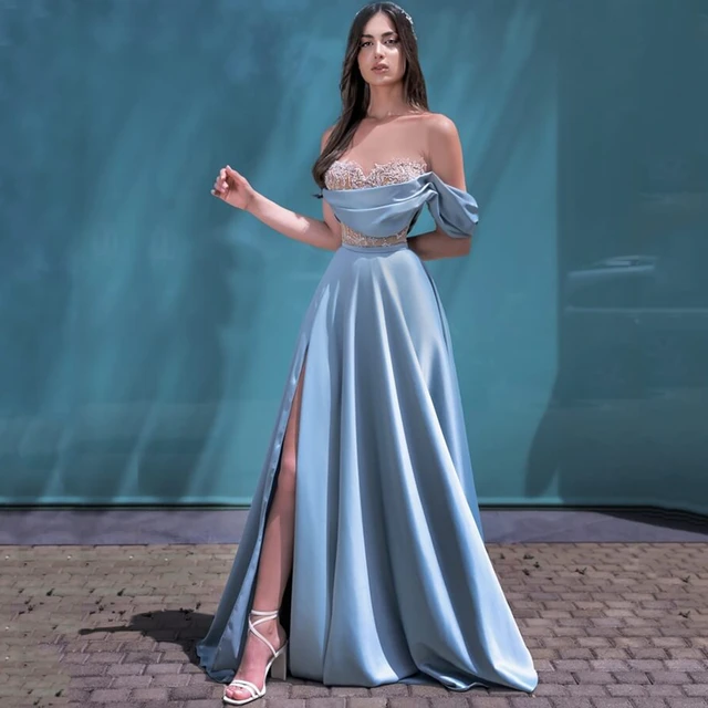 Prom Gowns Temperament Off the Shoulder Floor-Length Celebrity Dresses New  Slim Bow Graduation Party Dress - AliExpress
