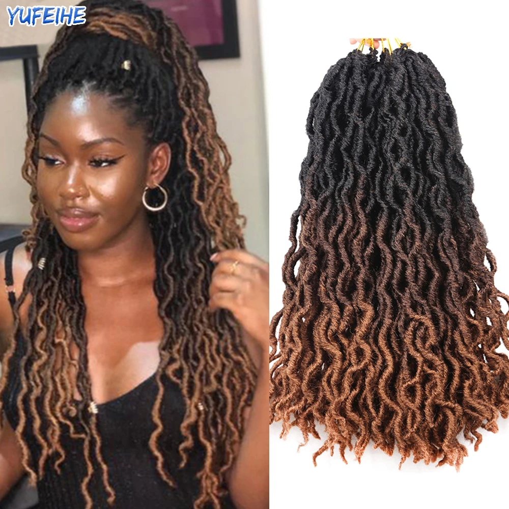 Long Curly Dreadlock Hair Extensions Natural Gypsy Locs Crochet Hair Ombre  Black Brown Soft Locs Synthetic Braids Hair For Women - Crochet Hair -  AliExpress