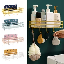 

Iron Art Bathroom Storage Rack Free Punch Wall Mounted Kitchen Towel Basket Phone Toilet Paper Holder Kitchen Bathroom Accessory