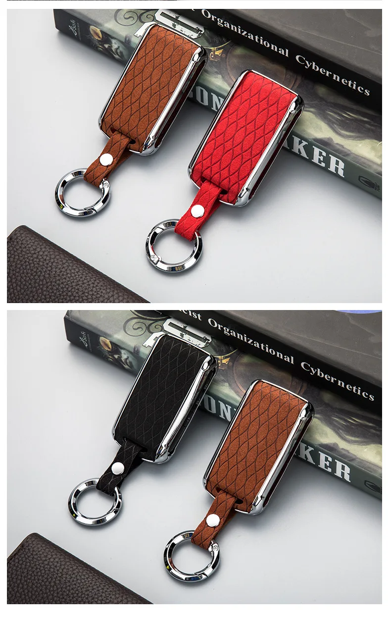 High Quality Car Sued Leather Key Ring Case Holder Cover For Mazda 3 Alexa CX4 CX5 CX8 Smart Remote Car Key