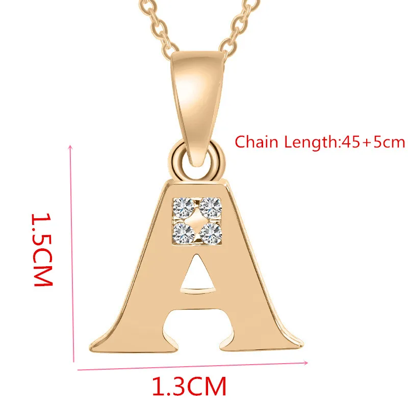 Tiny Dainty Heart Initial Necklace 26 Alphabet Necklaces Metal Copper Choker Letter Name Jewelry Women Nice Gifts