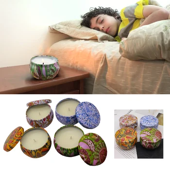 

4pcs For Aromatherapy Yoga Scented Candles Gift Set Sleeping Relaxing Working Travel Essential Oils Multifunction Portable Party