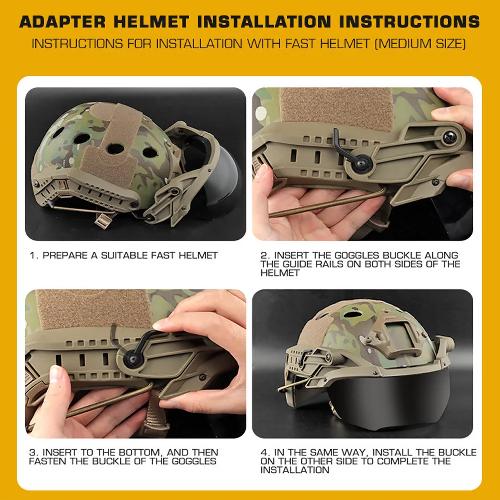 searchinghero Tactical Helmet Protective Goggles