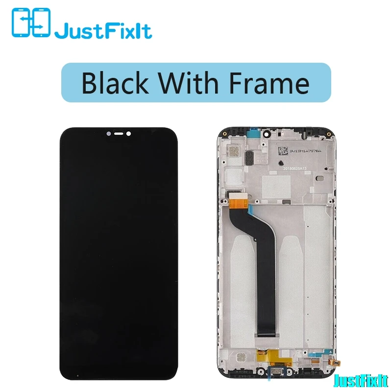 Black with frame Для Xiaomi mi A2 Lite lcd сенсорный экран для Xiao mi Red mi 6 Pro дисплей с рамкой mi A2 Lite дисплей - Цвет: Black with frame