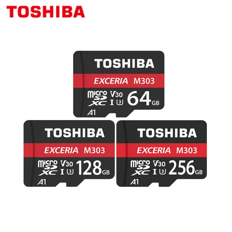 Карта Micro SD TOSHIBA EXCERIA M303 128 GB 64 GB SDXC карт памяти A1 U3 V30 Class10 TF карты Поддержка официальное подтверждение